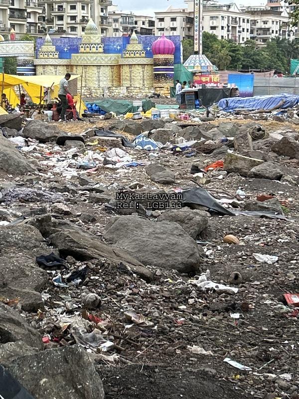 Garbage and dry leaves