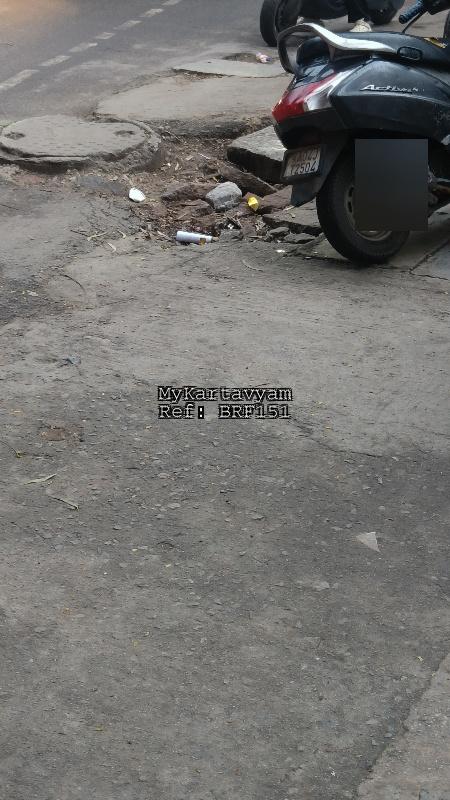 Uncovered/broken footpath